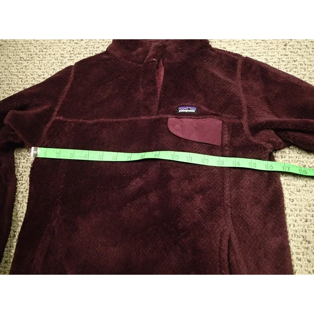 Patagonia Re-Tool Snap-T Fleece Kids Size 12 Burgundy Excellent Pullover‎ Jacket